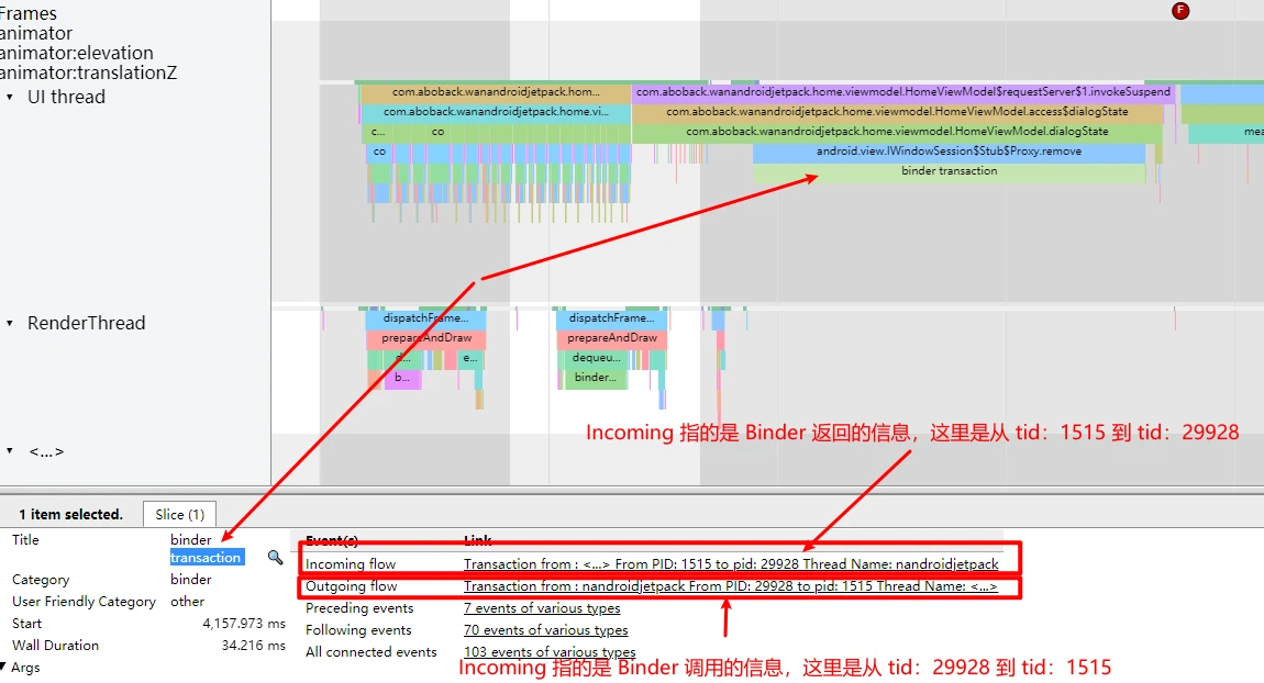 Binder Transaction Detail
