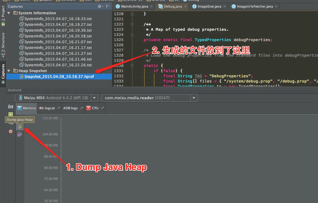 Android Studio Memory Profiler