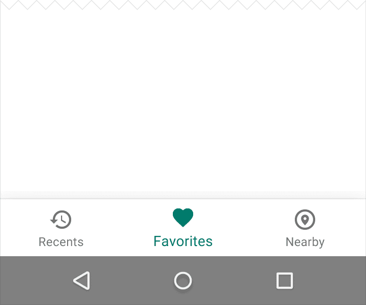 Do: Use the app’s primary color to indicate the view in focus.
