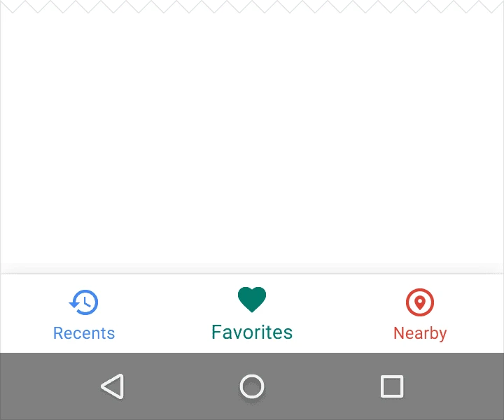 Don't: Avoid using different colored icons and text labels.