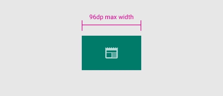 Inactive view: 96dp max width