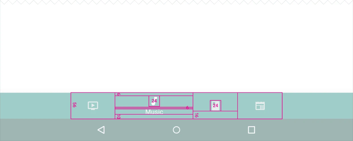 Shifting bottom navigation bar on tablet
