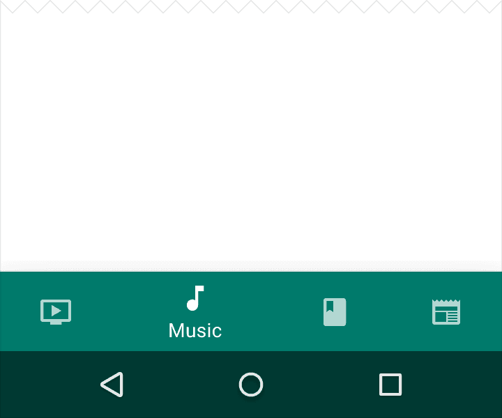 Do: Use black or white iconography if the bottom navigation bar is colored.